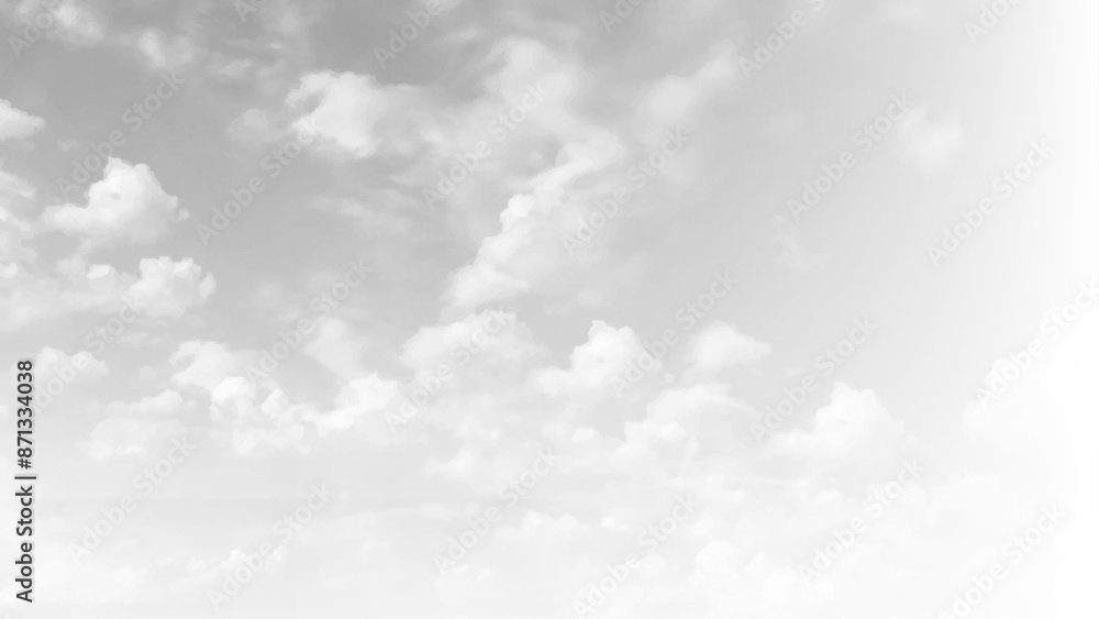Poster white of beautiful clouds. background of a grey sky and cloud.