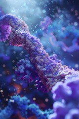 Obraz premium Pleiotropy is when one gene affects multiple traits. It involves genetics, mutations, phenotypes, and impacts DNA, RNA, protein functions, and development pathways.