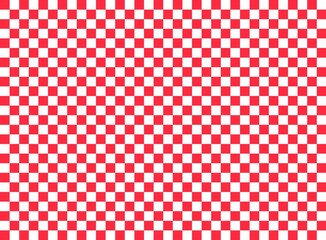 市松模様の背景A　赤