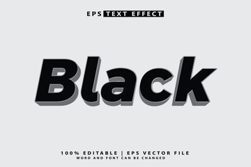 Black Editable Vector Text Effect