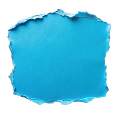 Obraz premium Blue paper ripped isolated on transparent background