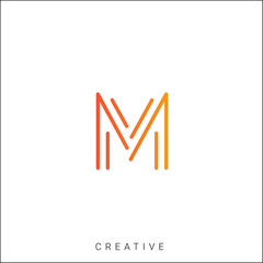 M Creative Latter Logo Design. By Custom Branding Logo. Creative Logo Design. Logo Template. Vector illustration. Modern Design. Monogram Design