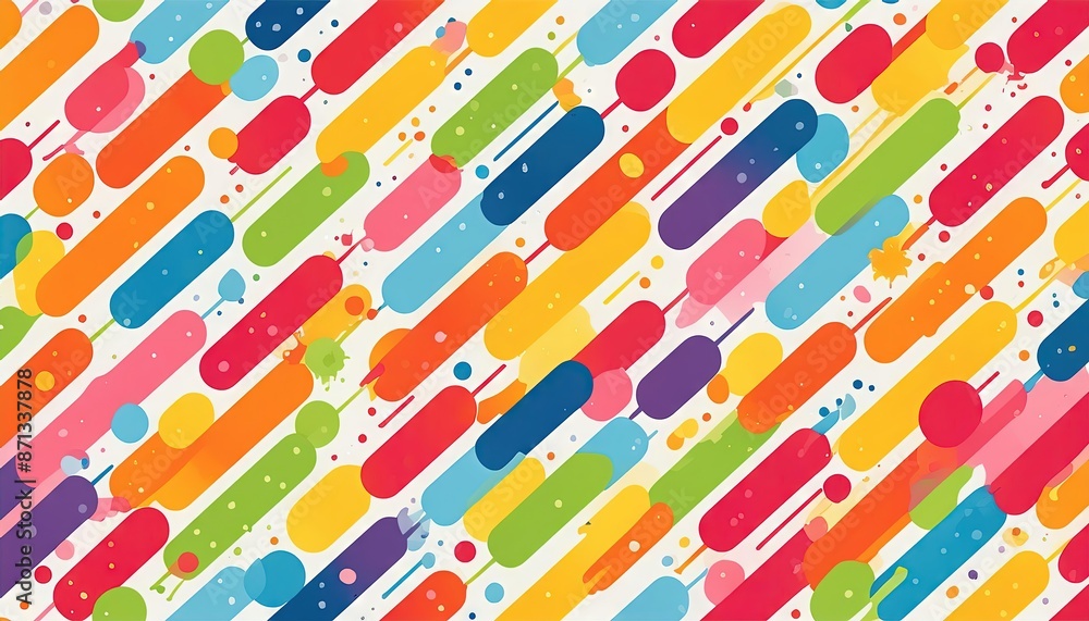 Poster abstract colorful geometric shapes pattern background