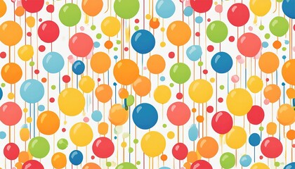 Colorful Balloon Pattern for Party Decor