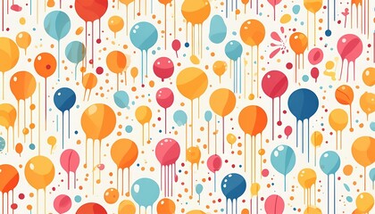 Colorful Abstract Dripping Paint Pattern