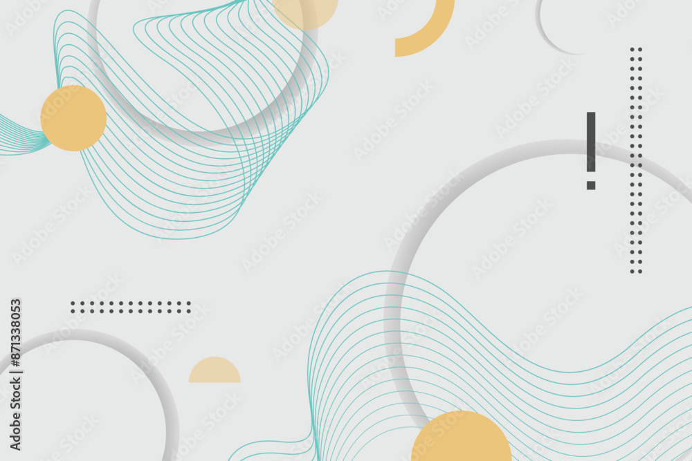 Aufkleber abstract wavy modern background with geometric shapes element design