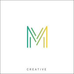 M Creative Latter Logo Design. By Custom Branding Logo. Creative Logo Design. Logo Template. Vector illustration. Modern Design. Monogram Design