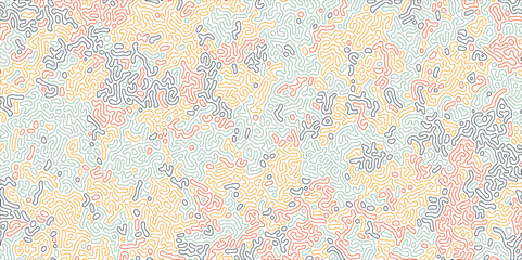 Monochrome Turing reaction background. Abstract diffusion pattern with chaotic shapes. Monochrome Turing pattern. Overlay template. Vector illustration.