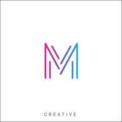 M Creative Latter Logo Design. By Custom Branding Logo. Creative Logo Design. Logo Template. Vector illustration. Modern Design. Monogram Design