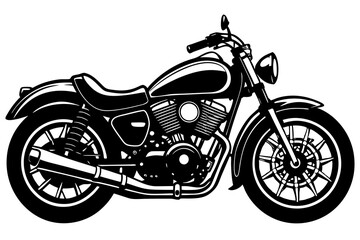 classic motorcycle vector illustration, vintage motorcycle 