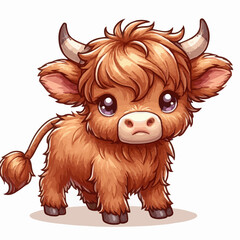 Cute Highland Cow Clipart