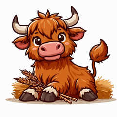 Cute Highland Cow Clipart