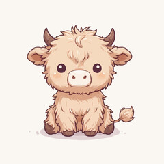 Cute Highland Cow Clipart