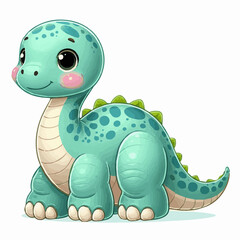 Cute Baby Brontosaurus Dinosaur Clipart