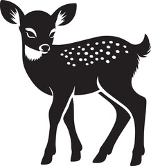 Deer reindeer Flat vector illustration Isolated on white background