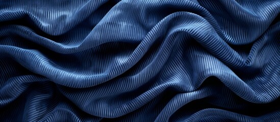 Blue Corduroy Fabric Texture