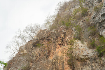 Cliff stone is located part of the mountain rock