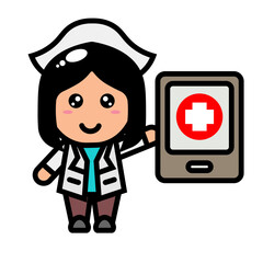doctor holding smartphone