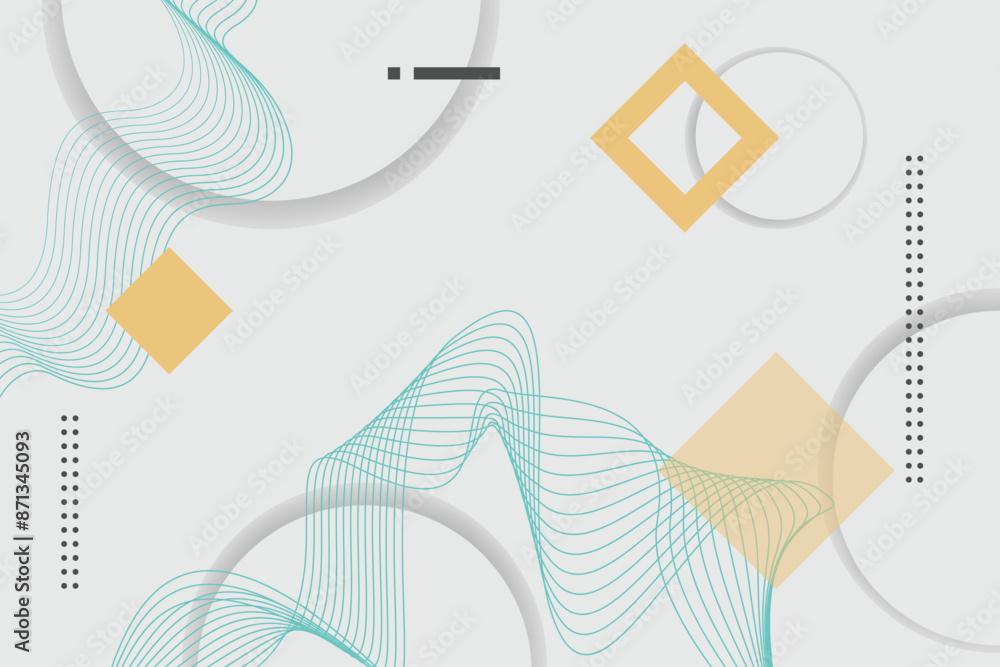 Poster abstract wavy modern background with geometric shapes element graphic