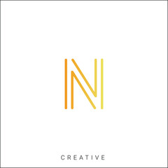 N Creative Latter Logo Design. By Custom Branding Logo. Creative Logo Design. Logo Template. Vector illustration. Modern Design. Monogram Design