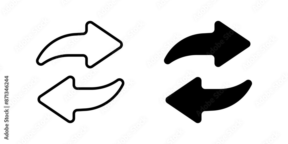 Poster refresh icon set. reload symbol. change sign.for mobile concept and web design. vector illustration 