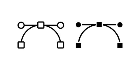 Curve icon set. Anchor Point Symbol. for mobile concept and web design. vector illustration on white background © Uswa KDT