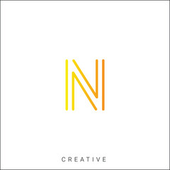 N Creative Latter Logo Design. By Custom Branding Logo. Creative Logo Design. Logo Template. Vector illustration. Modern Design. Monogram Design