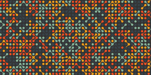 Beautiful and colorful vector pattern. Seamless vector metaball pattern. Textile and fabric pattern. Simple and Stylish pattern.