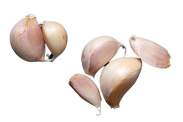 Garlic isolated on white 