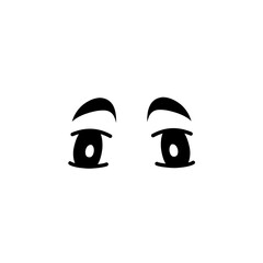 handdrawn cartoon eyes