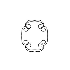 Vintage curly frame 