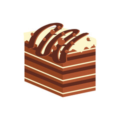 chocolate cake isolated