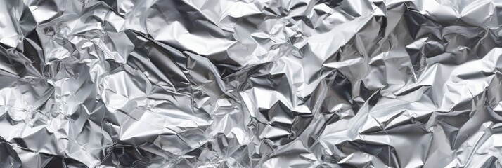 Abstract Crumpled Aluminum Foil