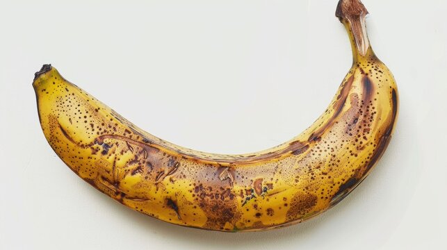 Ripe banana Pisang Kepok against white backdrop