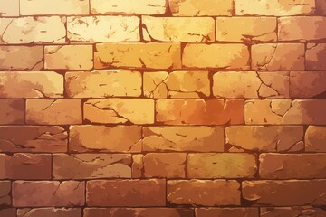 Obraz premium Golden Brick Wall Texture