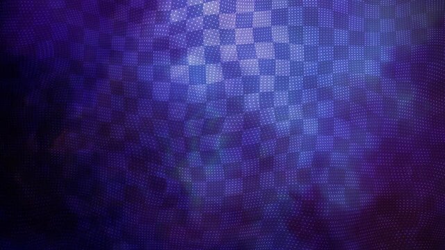 Abstract Purple Backgroumd - Creative Cyber Concept: A Bright, Flowing Blue and Purple Grid with Wavy Checkered Patterns, Dynamic Motion, and a Futuristic Neon Glow