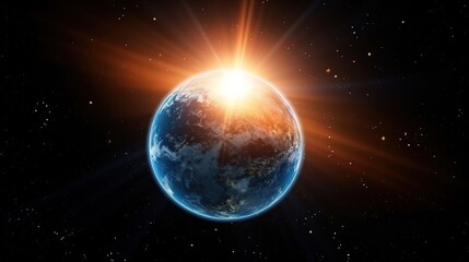 Obraz premium earth and sun