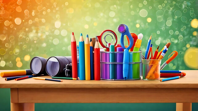 Banner for promoting school fairs and academic activities, back to school.