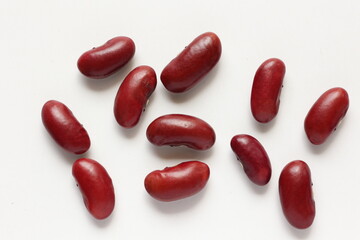 Isolated of red beans seeds 