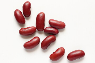 Isolated of red beans seeds 