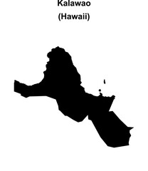 Kalawao County (Hawaii) blank outline map