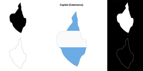 Capital department (Catamarca) outline map set