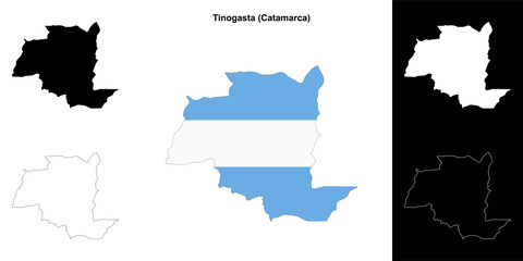 Tinogasta department (Catamarca) outline map set