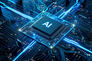 A light-emitting circuit board integrated with AI technology on a digital chip
