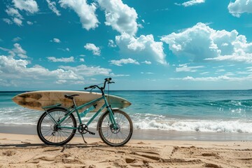 Fototapeta premium bicycle on the beach
