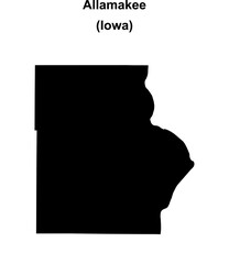 Allamakee County (Iowa) blank outline map