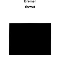 Obraz premium Bremer County (Iowa) blank outline map