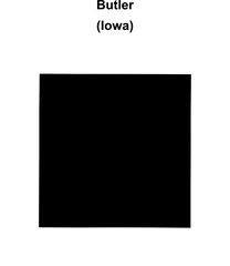 Obraz premium Butler County (Iowa) blank outline map