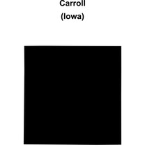 Obraz premium Carroll County (Iowa) blank outline map