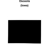 Osceola County (Iowa) blank outline map